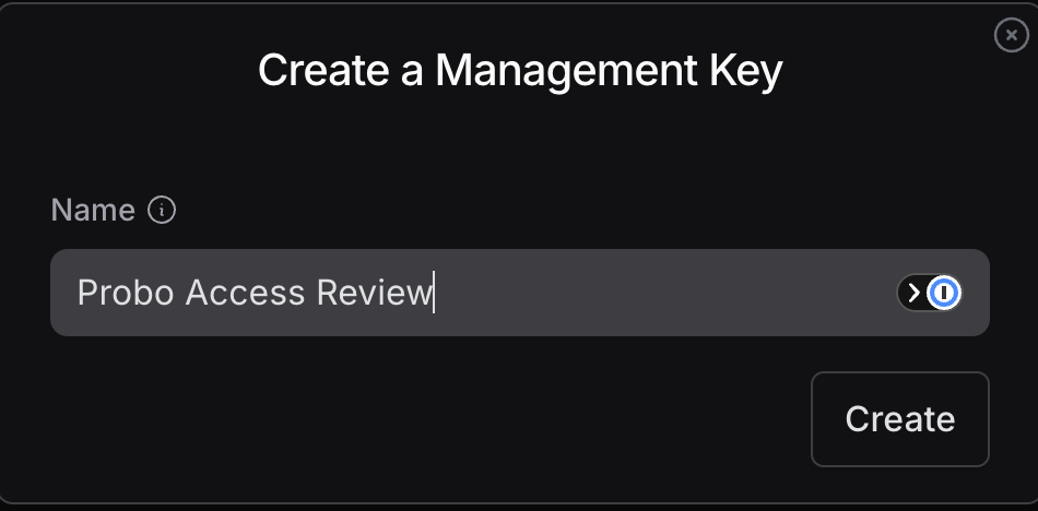 Creating a Management API key in OpenRouter settings