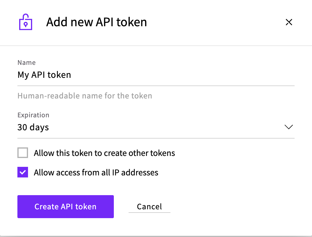Crearea unui token API în Panoul de control UpCloud
